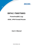 Billion Electric Company 7560G User's Manual