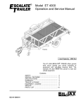 Bil-Jax Bicycle Accessories et 4000 User's Manual