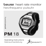 Beurer PM18 Operating Instructions