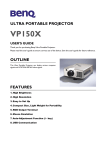 BenQ Professional VP150X User's Manual