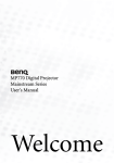 BenQ MP770 User's Manual