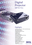 BenQ MP721/721c User's Manual