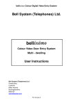 Bell Intercom System BELLISSIMO User's Manual