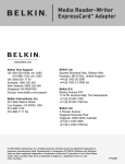 Belkin ExpressCard P75481 User's Manual