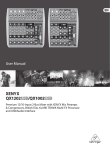 Behringer Xenyx QX1002USB User's Manual