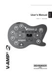 Behringer V-AMP2 User's Manual