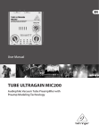 Behringer MIC200 User's Manual