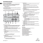 Behringer Micromon MA400 User's Manual