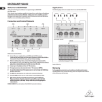 Behringer Microamp HA400 User's Manual