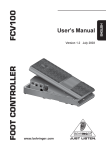 Behringer FCV100 User's Manual
