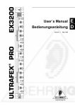 Behringer EX3200 User's Manual