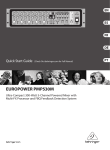 Behringer EUROPOWER PMP530M User's Manual