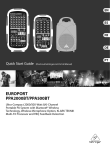 Behringer EUROPORT PPA2000BT Quick Start Guide