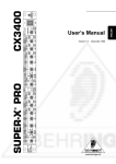 Behringer CX3400 User's Manual