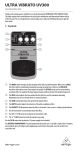 Behringer UV300 User's Manual