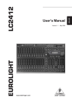 Behringer DJ Equipment Synthisizer User's Manual