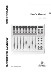 Behringer BCF2000-WH User's Manual