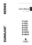 Behringer B1220 User's Manual