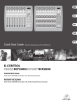 Behringer BCF2000 Quick Start Guide