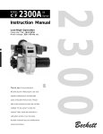Beckett CF 2300A User's Manual