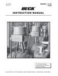 Beck, R&J Automobile Parts 14-10 User's Manual
