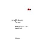BEA WebLogic Server 7 User's Manual