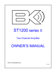 B&K ST1200 Series User's Manual