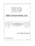 B&K AVP1030 User's Manual