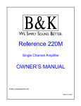 B&K 220M User's Manual