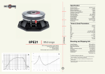 B&C Speakers Midrange 8PE21 User's Manual