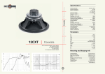 B&C Speakers Coaxials 12CXT User's Manual