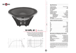 B&C Speakers 10 HPL 51 User's Manual