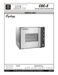 Bakers Pride Oven COC-E User's Manual