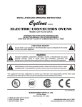Bakers Pride Oven CO-11E User's Manual