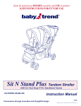 Baby Trend Sit n Stand Plus 11.07 User's Manual