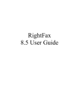 Axis Communications RightFax 8.5 User's Manual