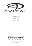 Avital 4113 Owner's Guide