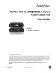 Avenview C-HDMI-COMPVGA User's Manual