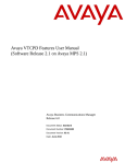Avaya VTCPD Features (Software Release 2.1 on MPS 2.1) User's Manual
