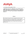 Avaya VPNremote Phone Application Note