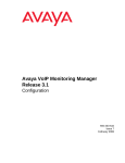 Avaya VoIP Monitoring Manager Release 3.1 Configuration User's Manual