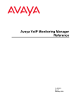 Avaya VoIP Monitoring Manager Reference Release 3.1 User's Manual