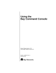 Avaya Using Bay Command Console Software User's Manual