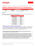 Avaya UNIStim Software Release 5.2 Notice