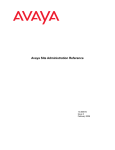 Avaya Site Administration Reference Release 3.1 User's Manual