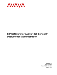 Avaya SIP Software for 1200 Series User's Manual