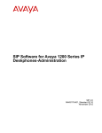 Avaya SIP Software 4.0 for 1200 Series User's Manual