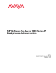Avaya SIP Software 3.2 for 1200 Series User's Manual