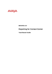 Avaya Reporting for Contact Center BCM Rls 6.0 User's Manual