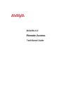 Avaya Remote Access BCM Rls 6.0 User's Manual